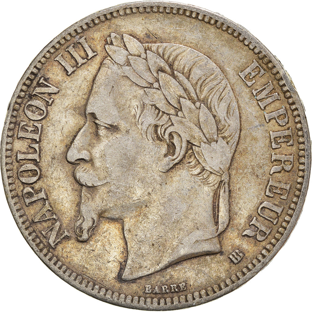 Coin, France, Napoleon III, 5 Francs, 1869, Strasbourg, VF(20-25), Silver