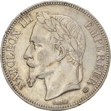 Coin, France, Napoleon III, 5 Francs, 1869, Strasbourg, EF(40-45), Silver