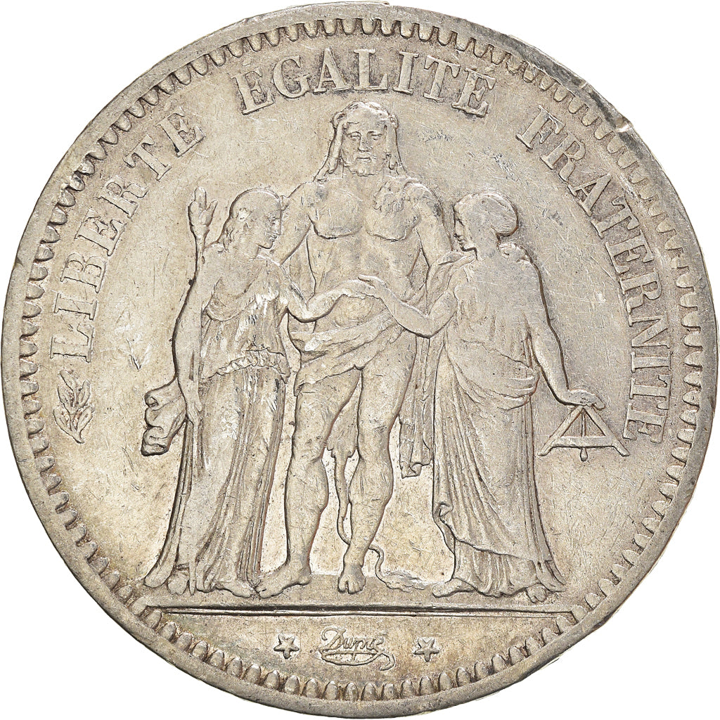 Moeda, França, Hercule, 5 Francs, 1848, Paris, VF(30-35), Prata, KM:756.1