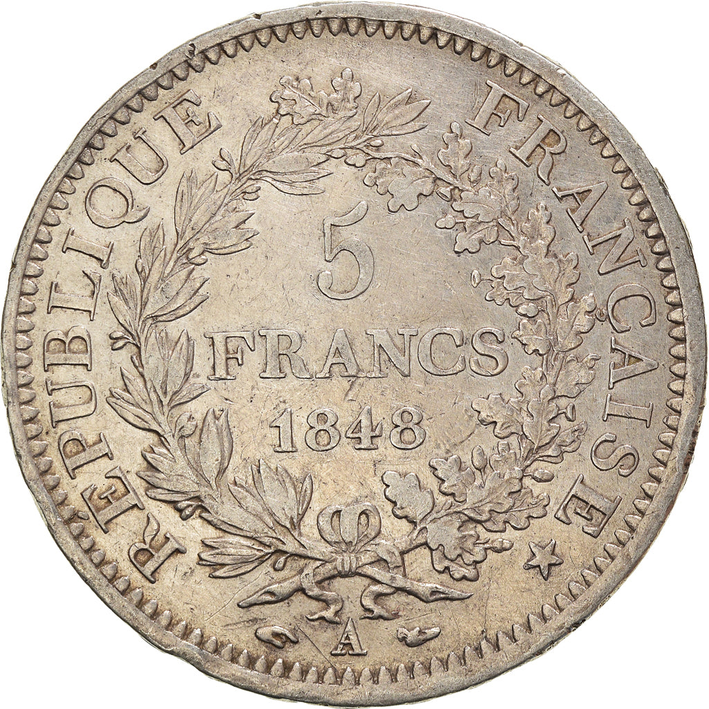 Coin, France, Hercule, 5 Francs, 1848, Paris, EF(40-45), Silver, KM:756.1