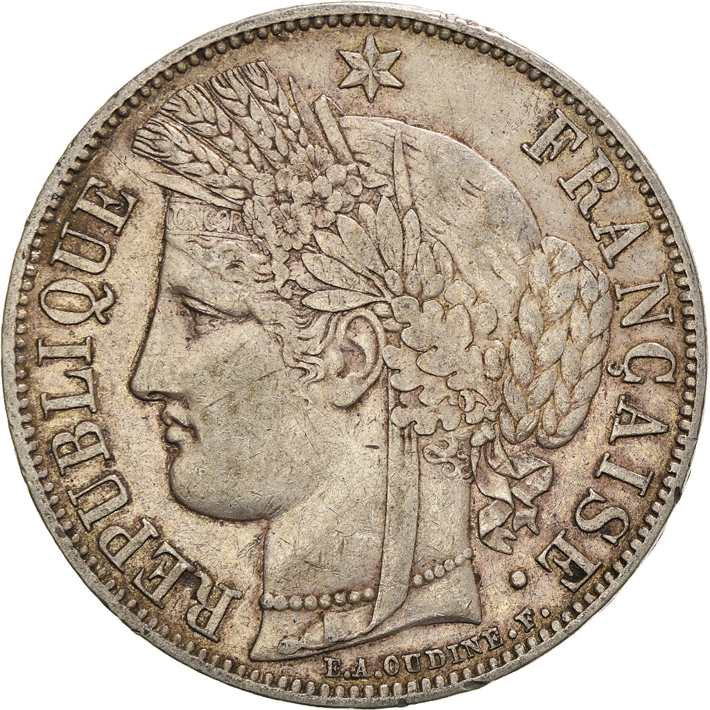 Coin, France, Cérès, 5 Francs, 1850, Paris, EF(40-45), Silver, KM:761.1