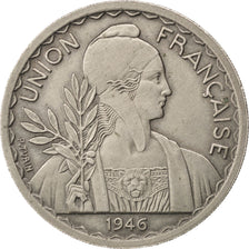 FRENCH INDO-CHINA, Piastre, 1946, Paris, KM #32.1, EF(40-45), Copper-Nickel,...