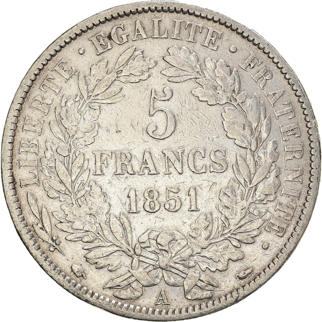 Monnaie, France, Cérès, 5 Francs, 1851, Paris, TB+, Argent, Gadoury:719