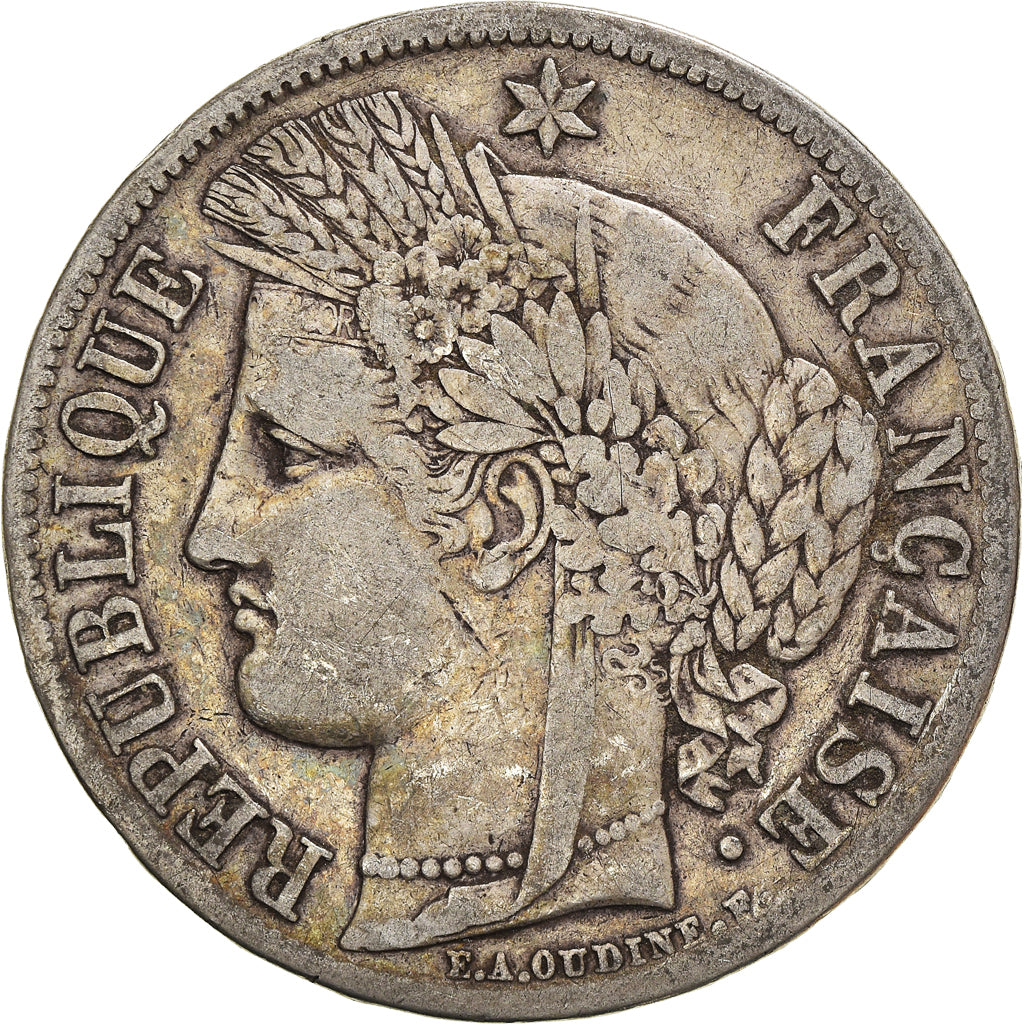 Coin, France, Cérès, 5 Francs, 1851, Paris, VF(30-35), Silver, KM:761.1