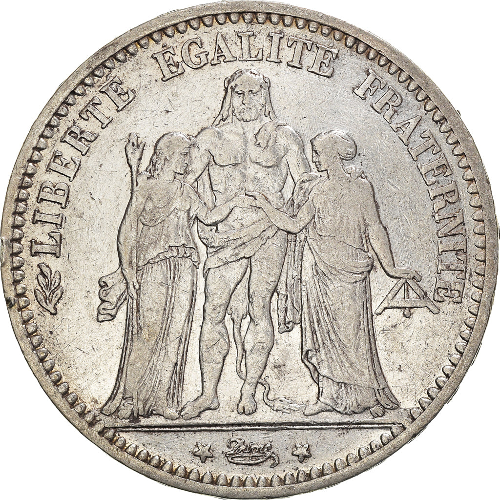 Coin, France, Hercule, 5 Francs, 1873, Paris, EF(40-45), Silver, KM:820.1