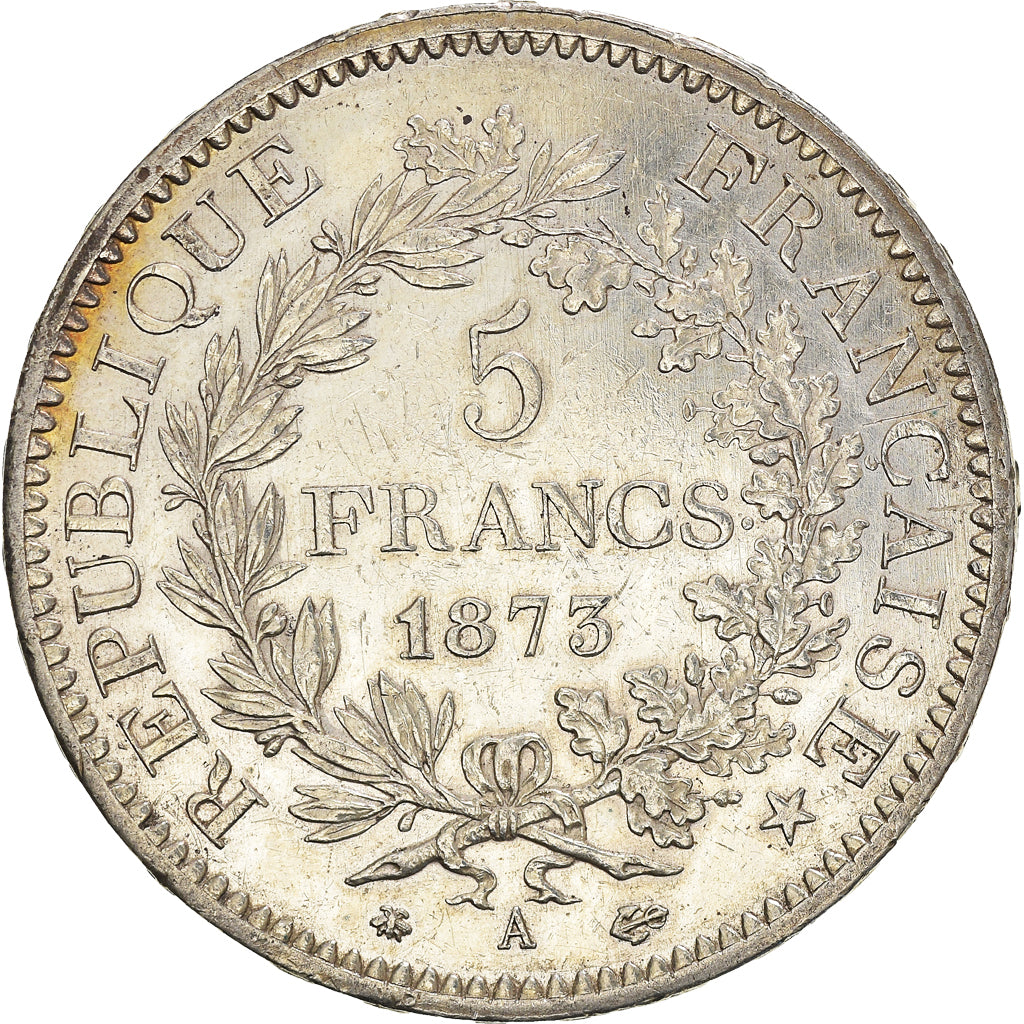 Coin, France, Hercule, 5 Francs, 1873, Paris, AU(50-53), Silver, KM:820.1