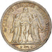 Moneda, Francia, Hercule, 5 Francs, 1873, Paris, MBC+, Plata, KM:820.1