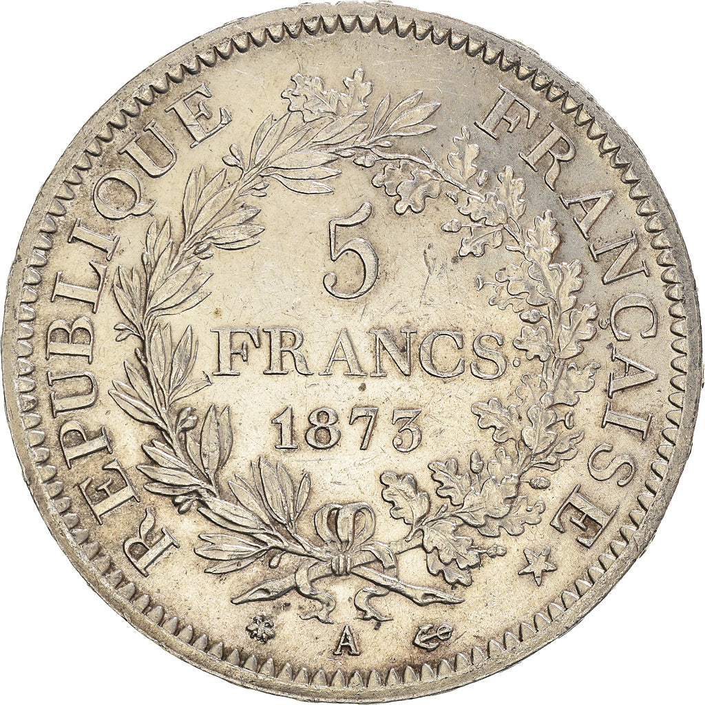 Coin, France, Hercule, 5 Francs, 1873, Paris, AU(55-58), Silver, KM:820.1