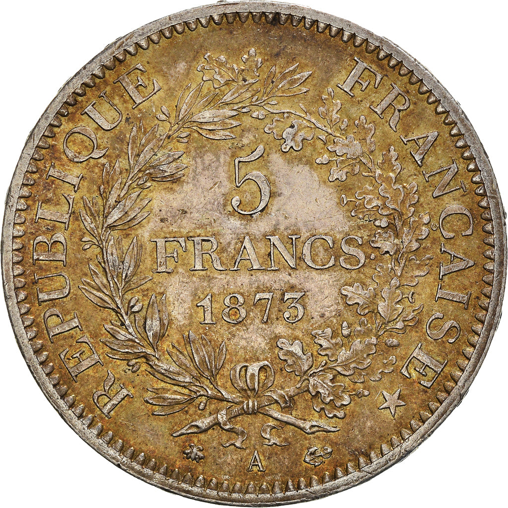 Coin, France, Hercule, 5 Francs, 1873, Paris, AU(55-58), Silver, KM:820.1