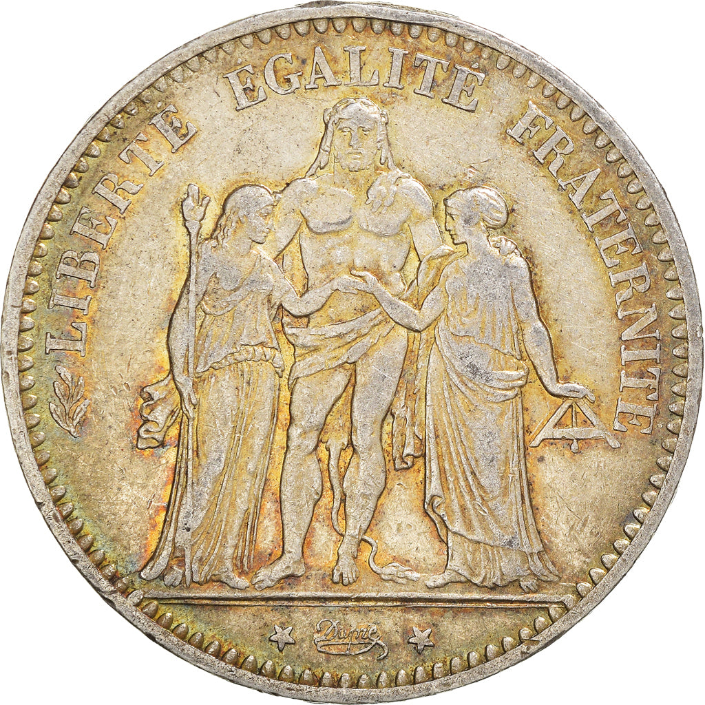 Moneta, Francia, Hercule, 5 Francs, 1874, Paris, BB, Argento, KM:820.1