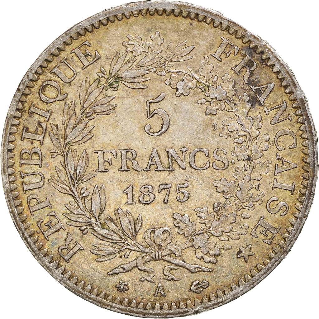Coin, France, Hercule, 5 Francs, 1875, Paris, EF(40-45), Silver, KM:820.1