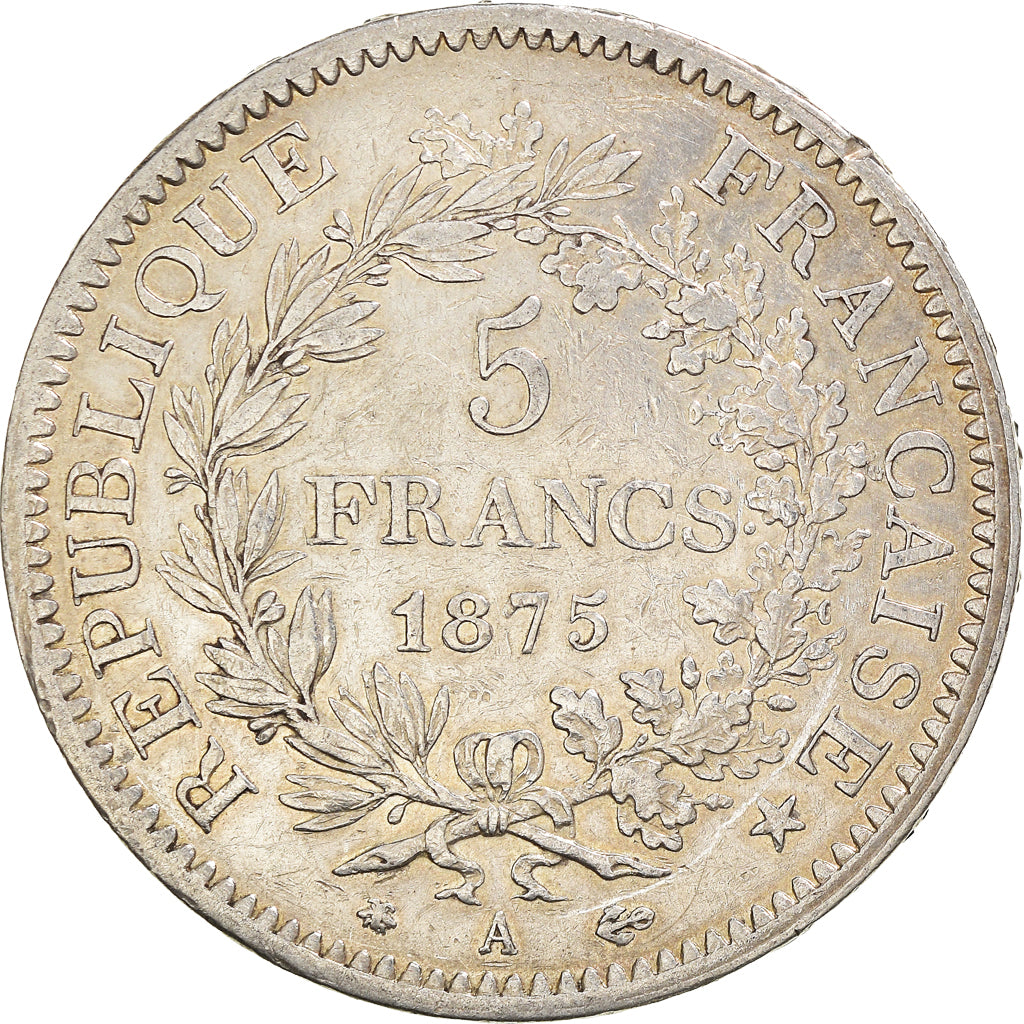 Coin, France, Hercule, 5 Francs, 1875, Paris, EF(40-45), Silver, KM:820.1