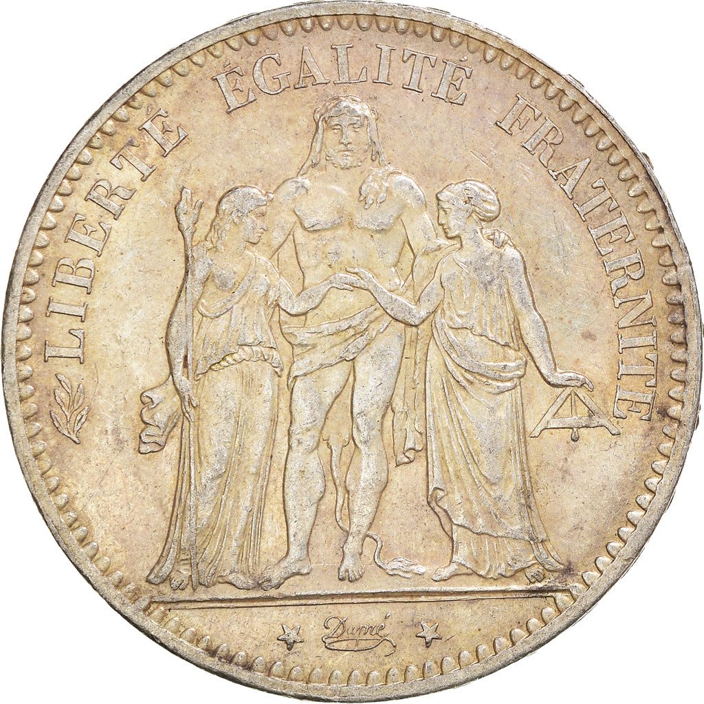 Moneta, Francia, Hercule, 5 Francs, 1875, Paris, BB+, Argento, KM:820.1