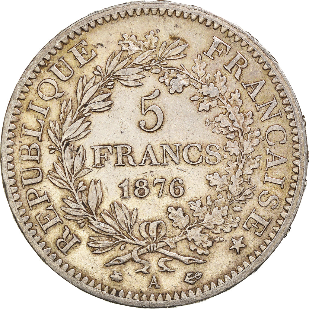 Monnaie, France, Hercule, 5 Francs, 1876, Paris, TTB, Argent, Gadoury:745a