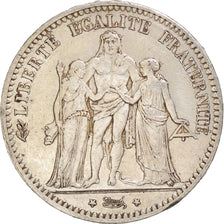 Coin, France, Hercule, 5 Francs, 1876, Paris, AU(50-53), Silver, KM:820.1
