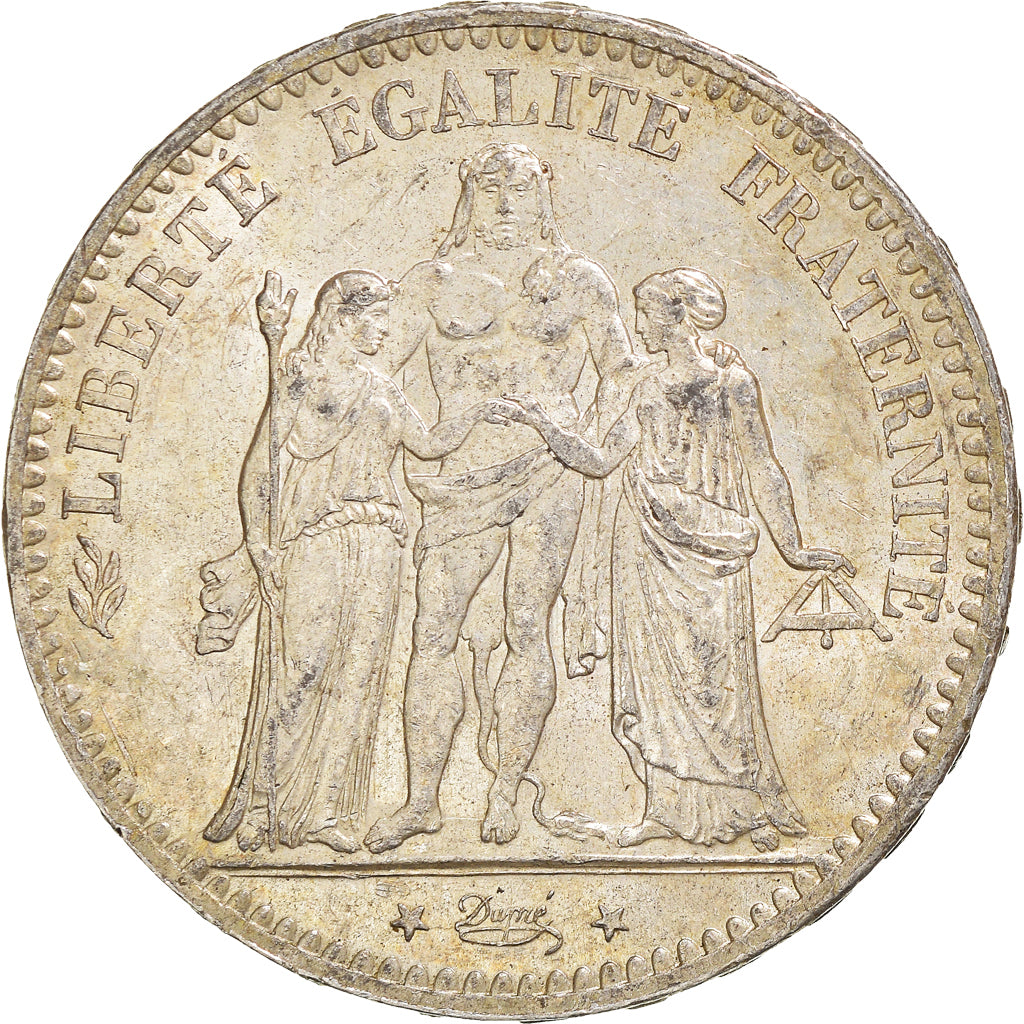 Coin, France, Hercule, 5 Francs, 1876, Paris, AU(55-58), Silver, KM:820.1