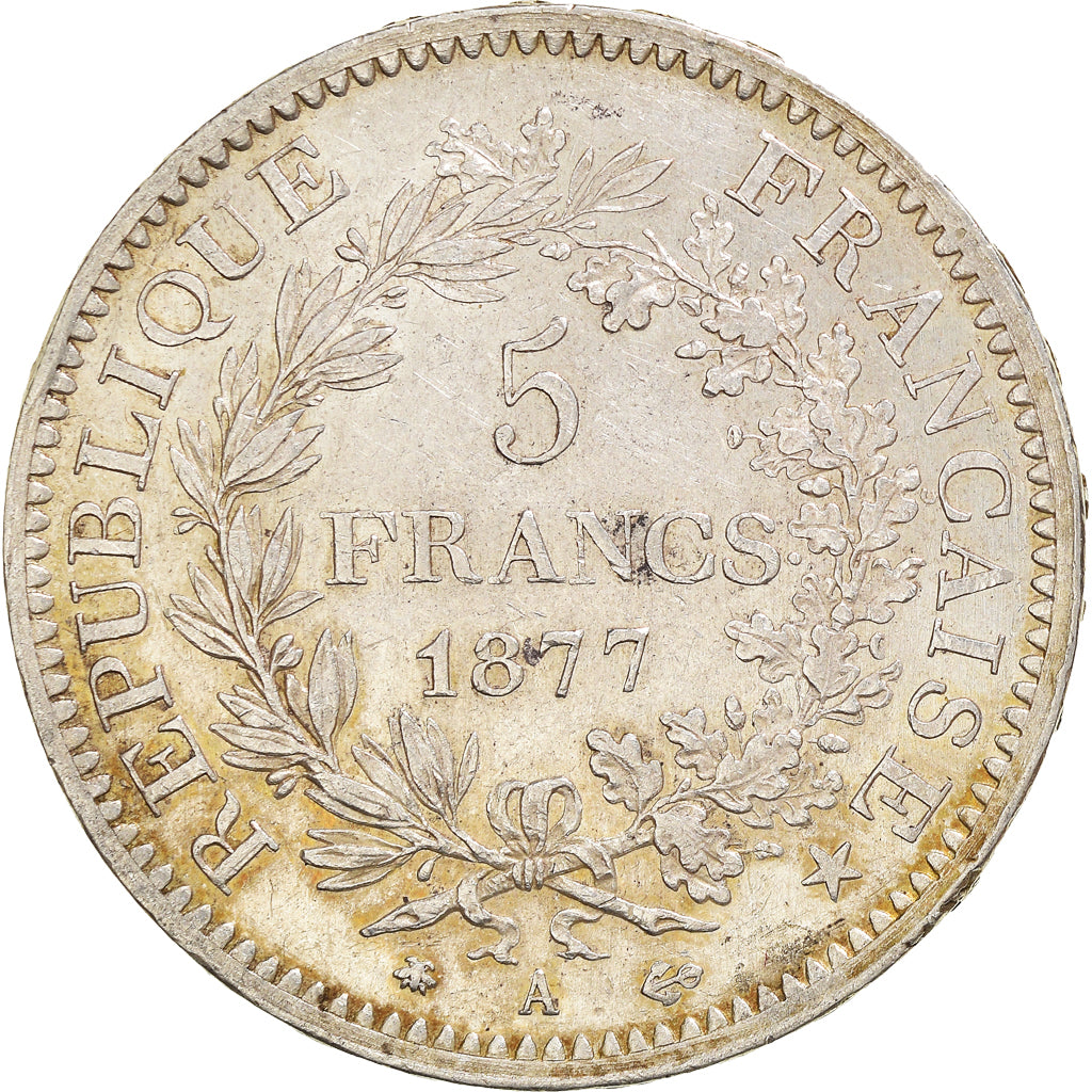 Monnaie, France, Hercule, 5 Francs, 1877, Paris, TTB, Argent, Gadoury:745a