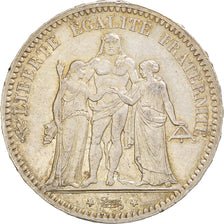 Moneta, Francia, Hercule, 5 Francs, 1877, Paris, BB, Argento, KM:820.1