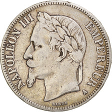 Coin, France, Napoleon III, 5 Francs, 1867, Paris, VF(20-25), Silver, KM:799.1