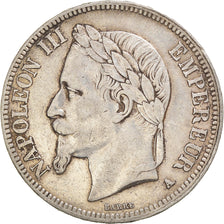 Coin, France, Napoleon III, 5 Francs, 1867, Paris, VF(30-35), Silver, KM:799.1