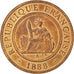 Moneta, Indochiny francuskie, Cent, 1888, Paris, AU(55-58), Bronze, KM:1