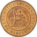 Coin, French Indochina, Cent, 1888, Paris, AU(55-58), Bronze, KM:1, Lecompte:40