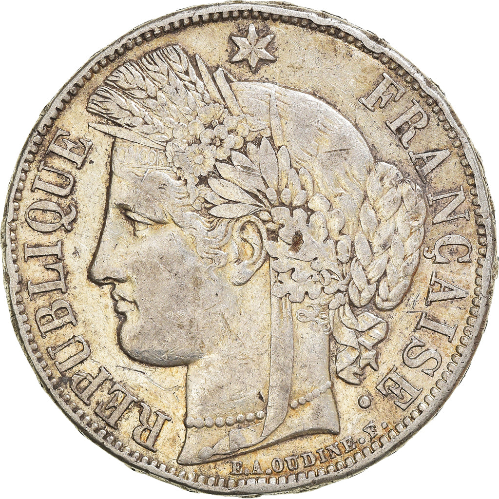 Coin, France, Cérès, 5 Francs, 1870, Paris, VF(30-35), Silver, KM:819