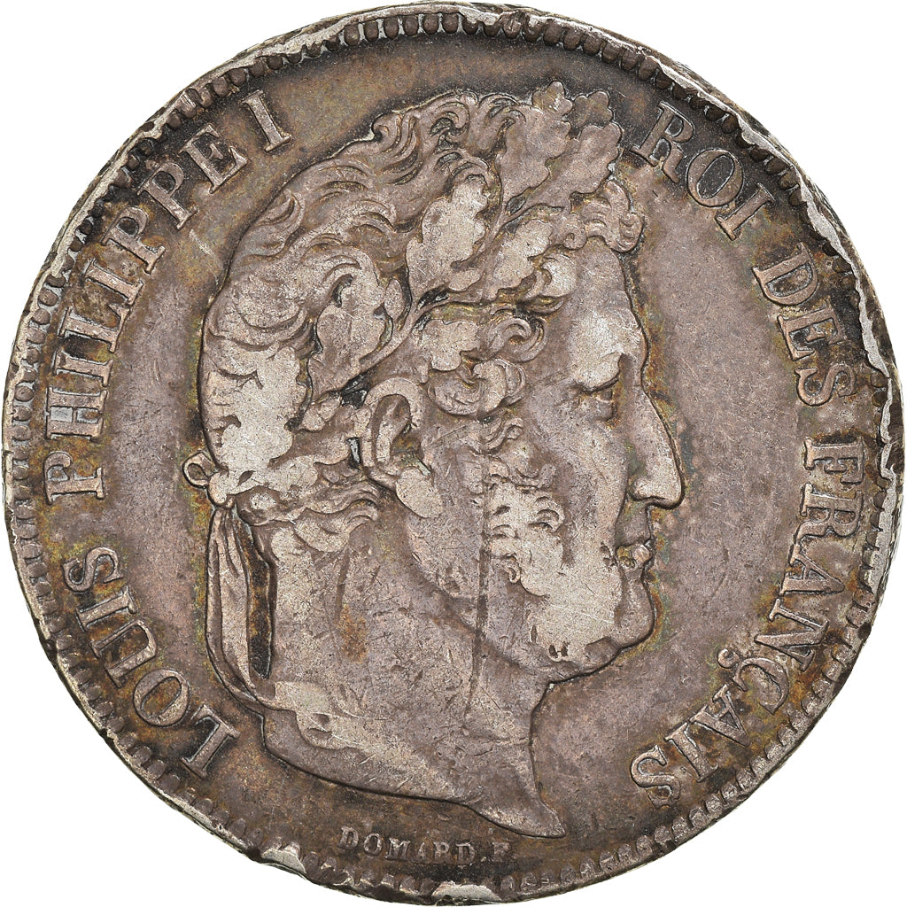 Moneta, Francia, Louis-Philippe, 5 Francs, 1840, Bordeaux, MB+, Argento