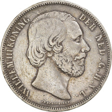 Coin, Netherlands, William III, 2-1/2 Gulden, 1862, VF(20-25), Silver, KM:82