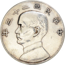 Moeda, CHINA, REPÚBLICA DA, Dollar, Yuan, 1934, AU(50-53), Prata, KM:345