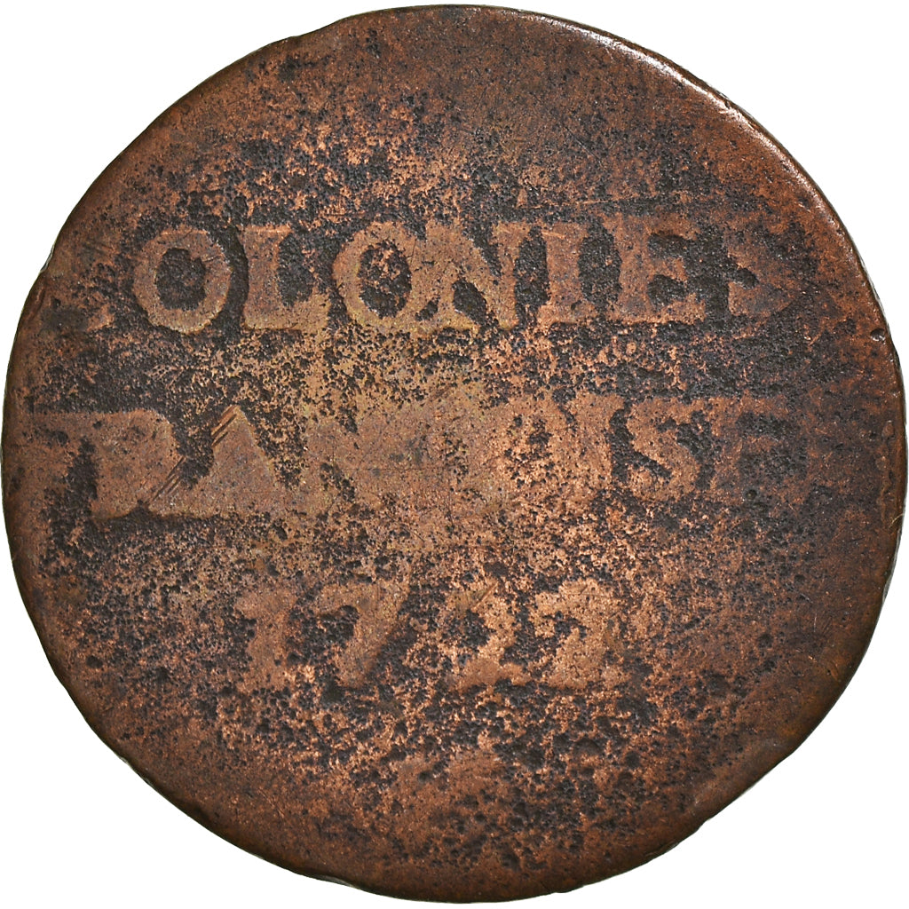 Munten, Franse koloniën, 9 Deniers, 1722, Unknown, ZG, Koper, KM:5.2