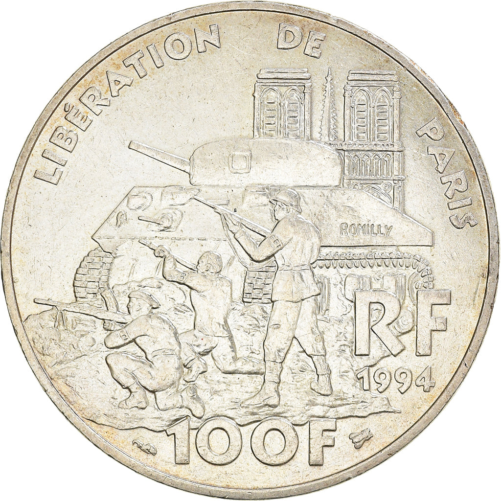 Monnaie, France, Libération de Paris, 100 Francs, 1994, SUP, Argent