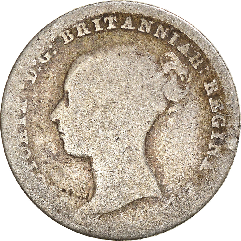 Coin, Great Britain, Victoria, 4 Pence, Groat, 1840, F(12-15), Silver, KM:731.1