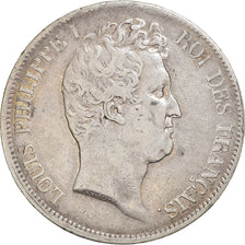 Moneta, Francia, Louis-Philippe, 5 Francs, 1831, Rouen, MB+, Argento, KM:735.2