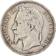 Coin, France, Napoleon III, 5 Francs, 1869, Strasbourg, VF(30-35), Silver