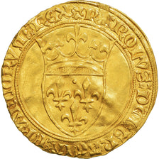 Monnaie, France, Charles VI, Écu d'or, Ecu d'or, Montpellier, TTB+, Or