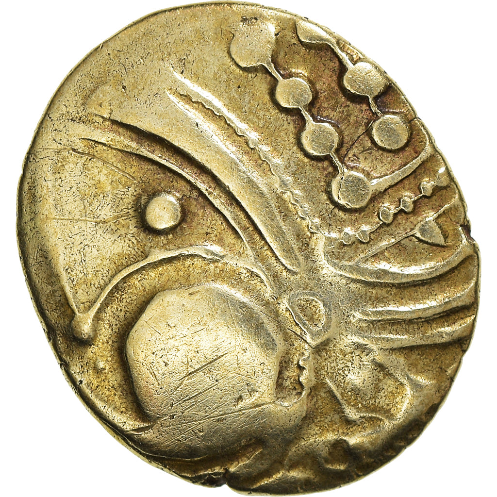 Moneda, Aulerci Eburovices, Hemistater, 60-50 BC, MBC+, Oro, Delestrée:2404