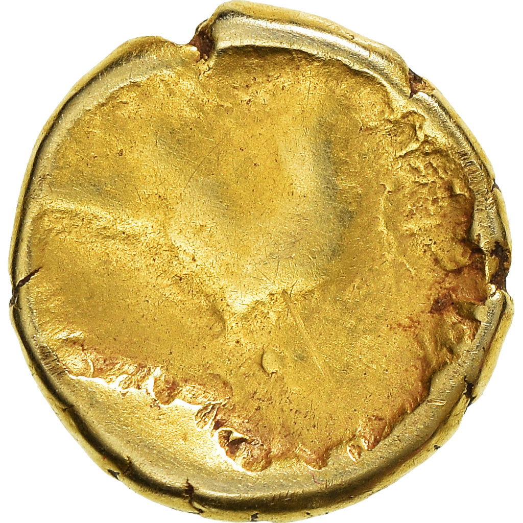 Monnaie, Morins, Quart de statère au pseudo-casque, TTB, Or, Delestrée:247