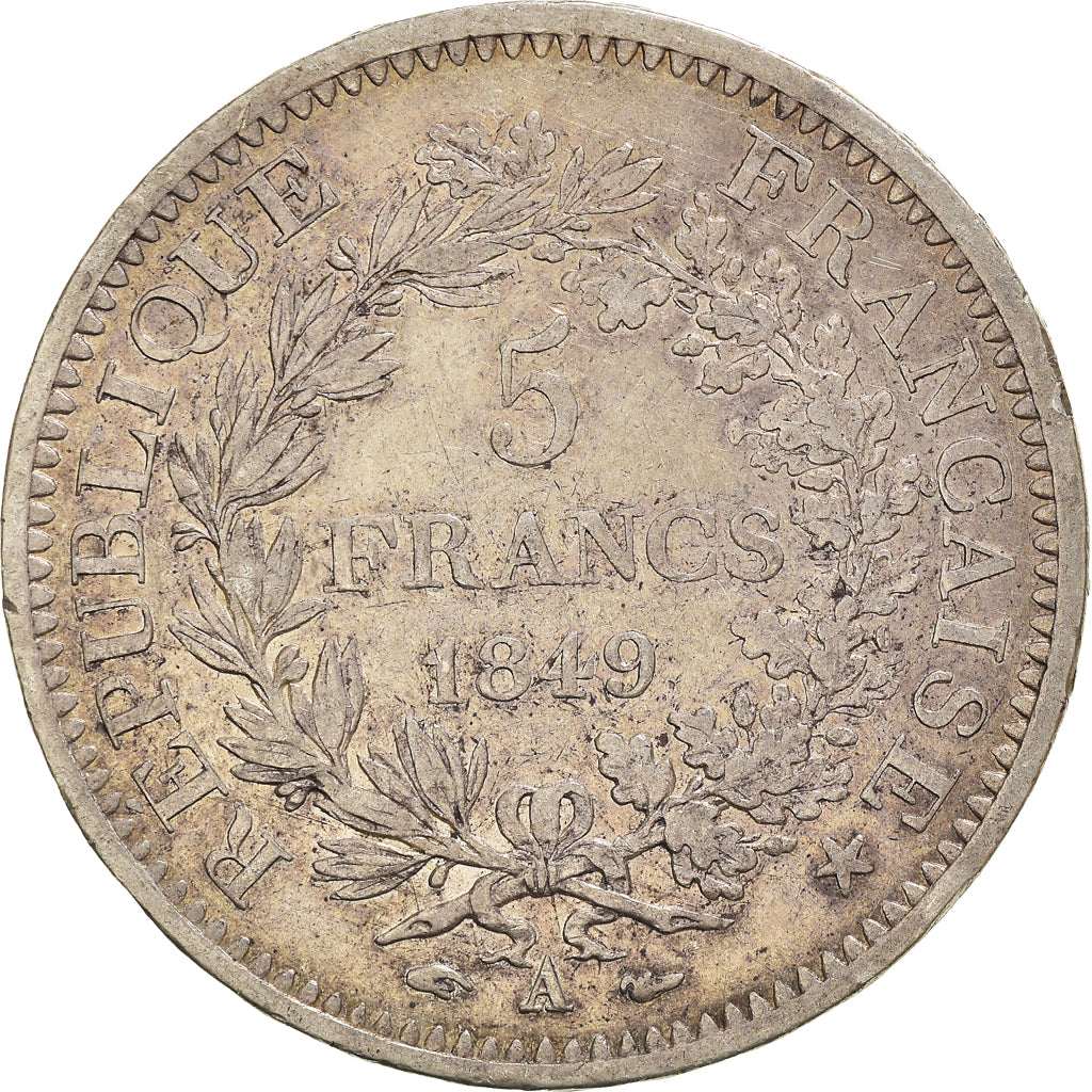 Monnaie, France, Hercule, 5 Francs, 1849, Paris, TB+, Argent, Gadoury:683