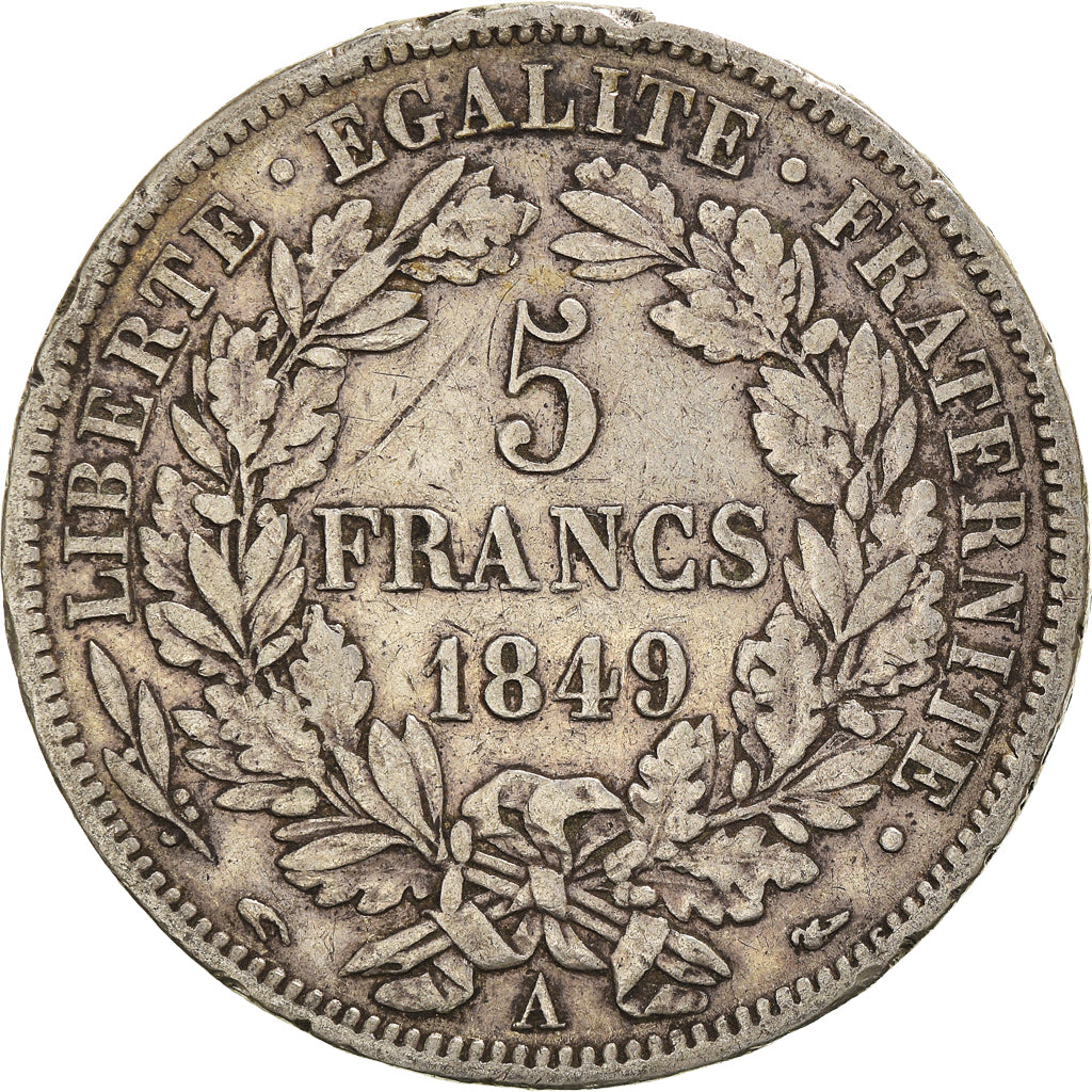 Monnaie, France, Cérès, 5 Francs, 1849, Paris, TB+, Argent, Gadoury:719
