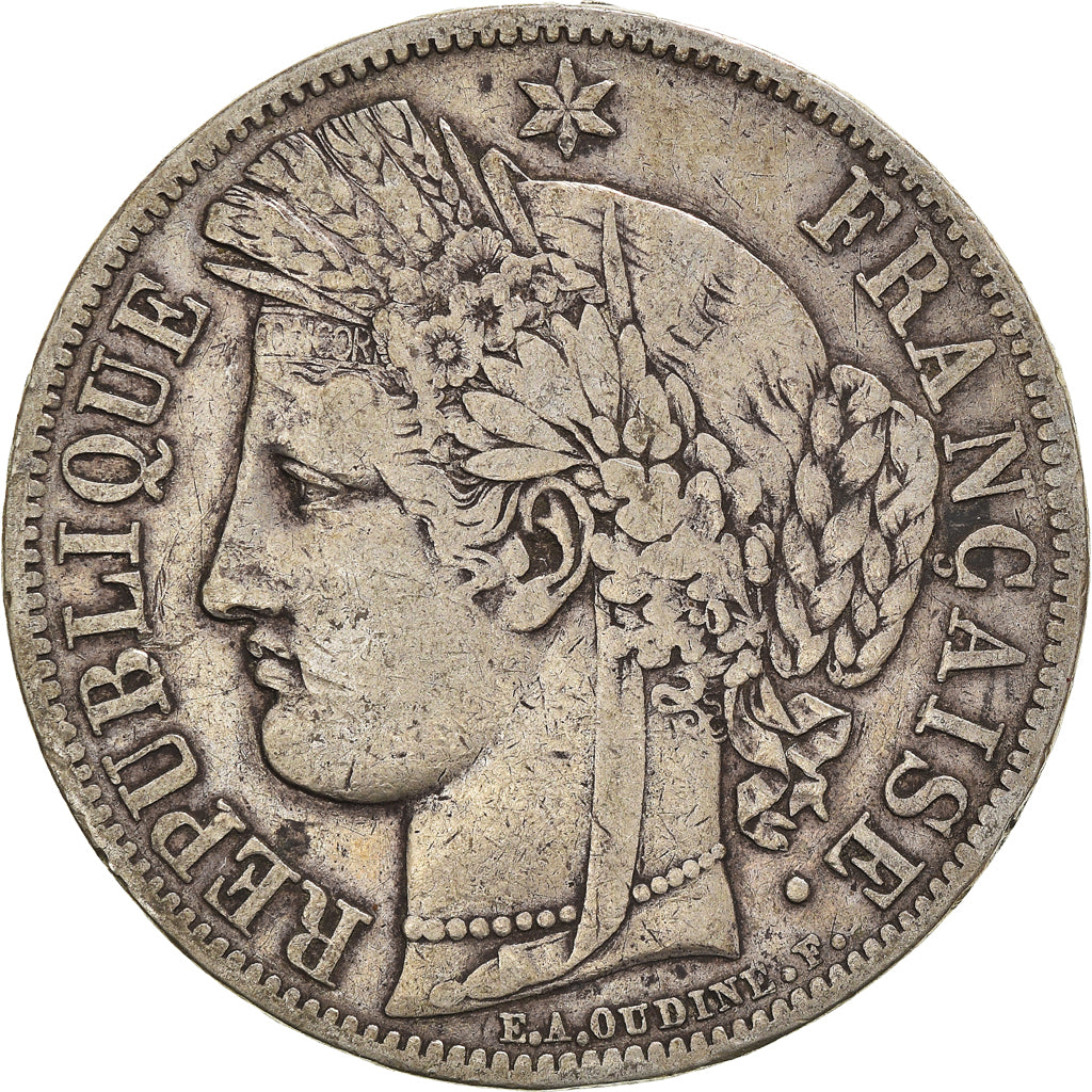 Coin, France, Cérès, 5 Francs, 1849, Paris, VF(30-35), Silver, KM:761.1