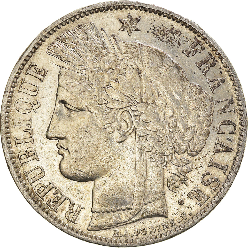 Coin, France, Cérès, 5 Francs, 1851, Paris, VF(30-35), Silver, KM:761.1