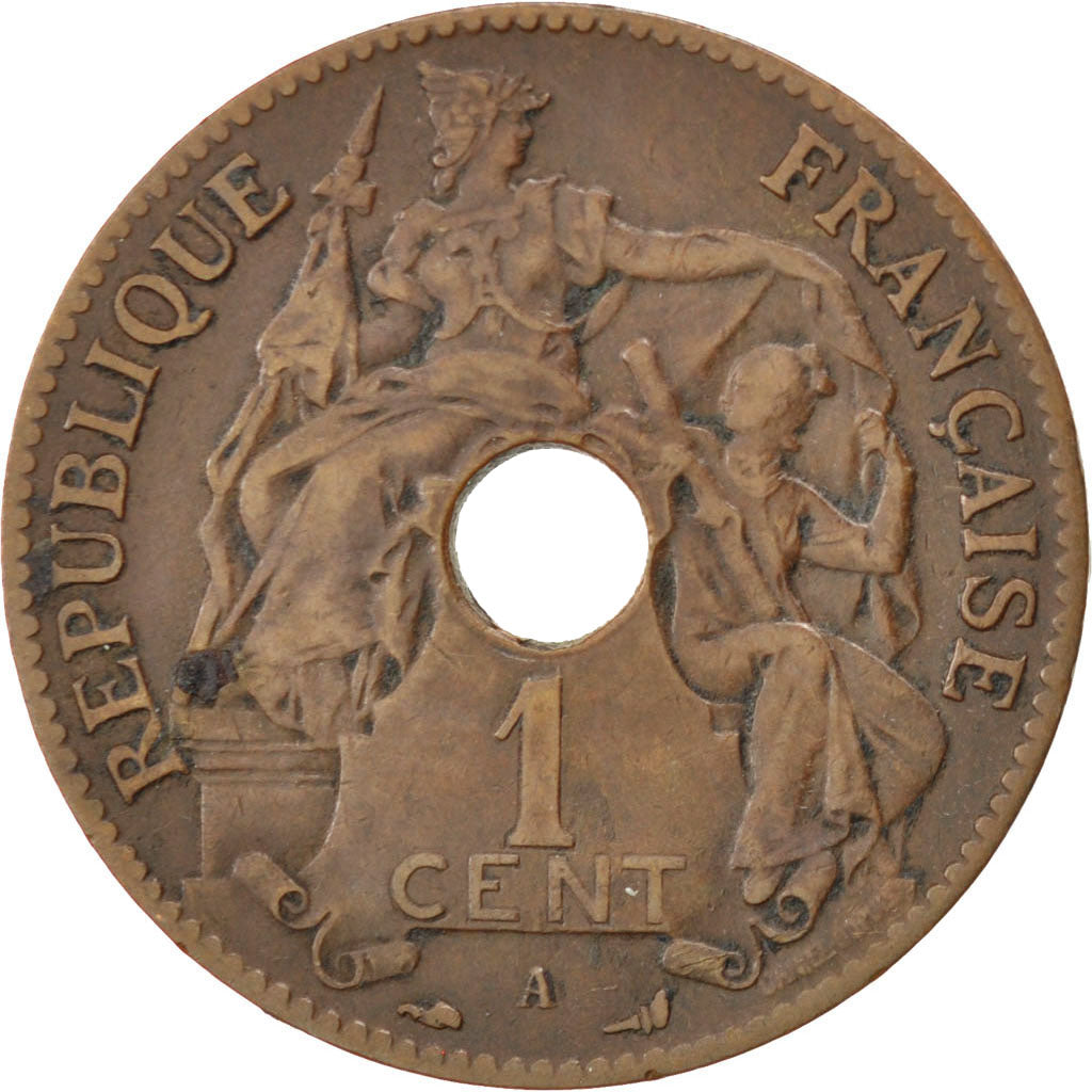 Coin, French Indochina, Cent, 1898, Paris, EF(40-45), Bronze, KM:8, Lecompte:53