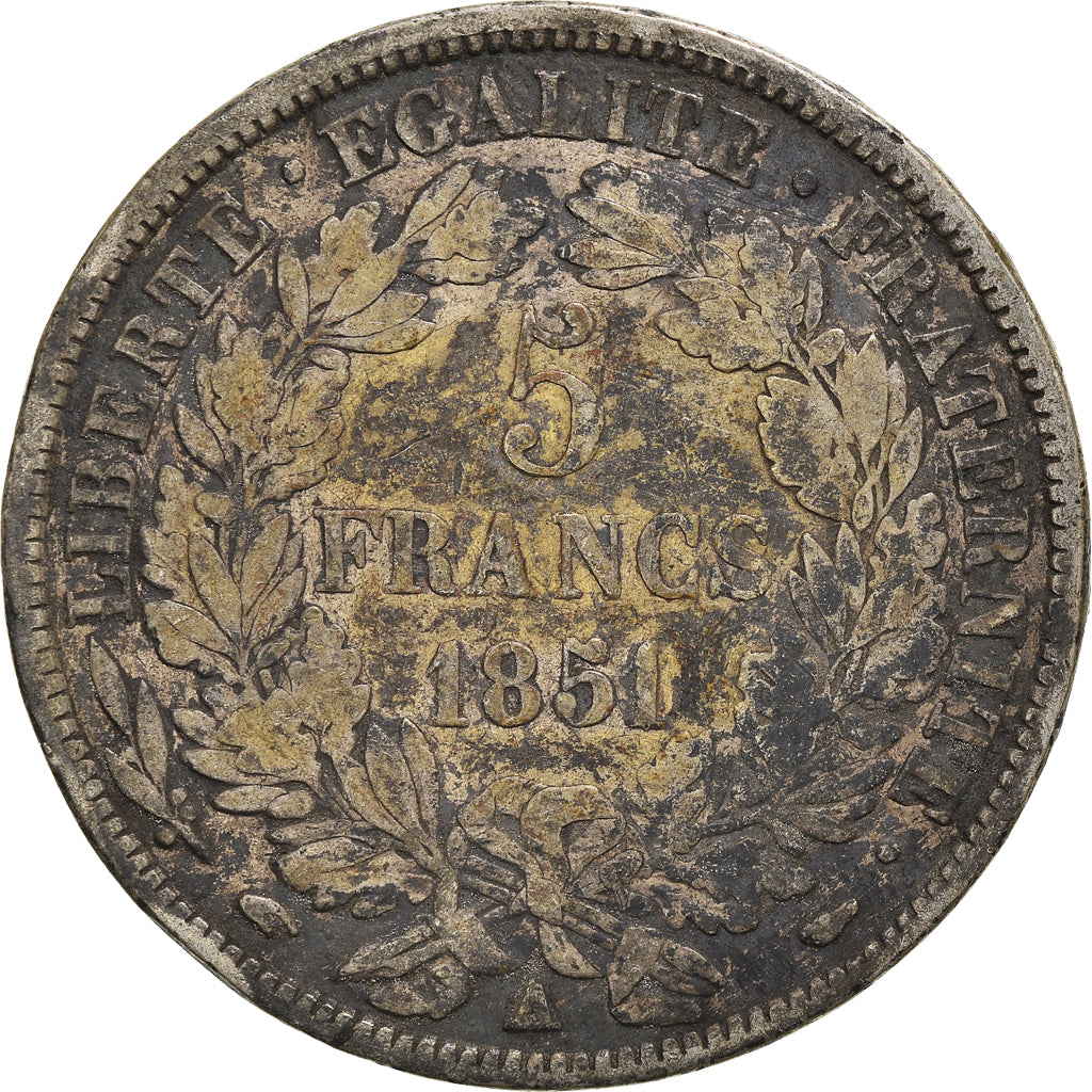 Monnaie, France, Cérès, 5 Francs, 1851, Paris, TB+, Argent, Gadoury:719