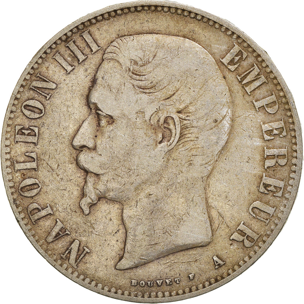 Coin, France, Napoleon III, 5 Francs, 1856, Paris, VF(30-35), Silver, KM:782.1