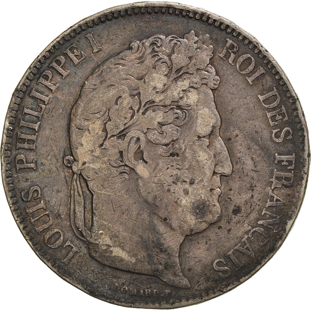 Monnaie, France, Louis-Philippe, 5 Francs, 1832, Lyon, TB, Argent, Gadoury:678