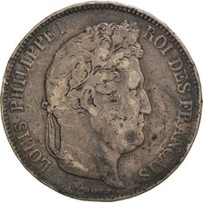 Monnaie, France, Louis-Philippe, 5 Francs, 1832, Lyon, TB, Argent, Gadoury:678