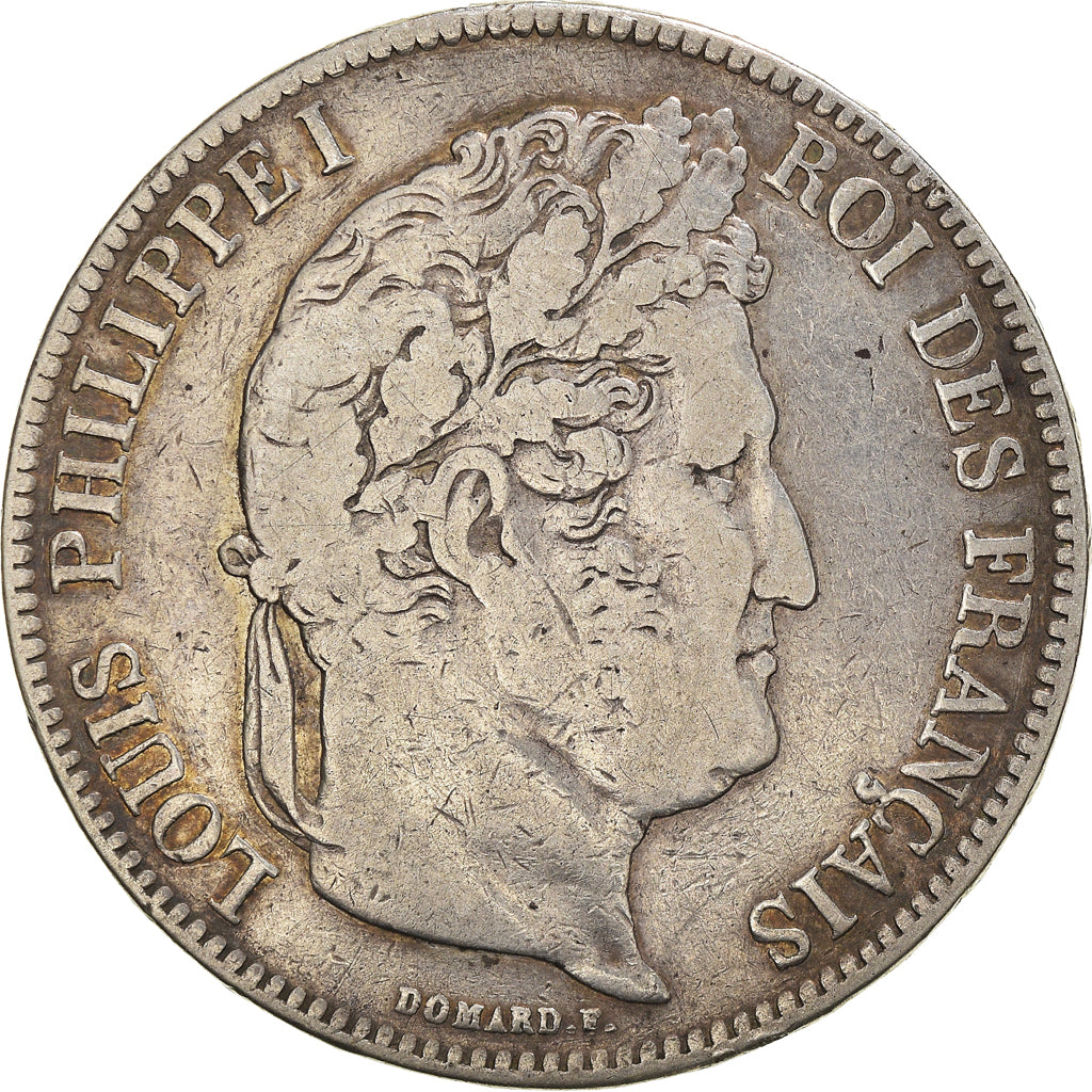 Coin, France, Louis-Philippe, 5 Francs, 1834, Nantes, VF(30-35), Silver
