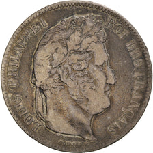 Moneta, Francia, Louis-Philippe, 5 Francs, 1834, Bordeaux, MB, Argento