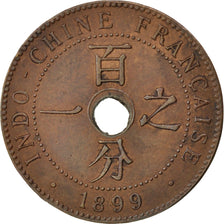 Moneda, Indochina francesa, Cent, 1899, Paris, MBC, Bronce, KM:8, Lecompte:54